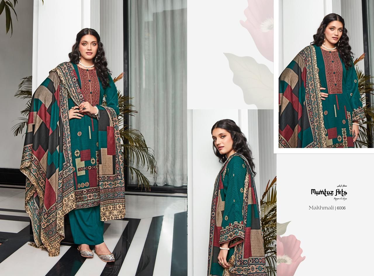 Mumtaz Makhmali Twill Casual Wear Pashmina Wholesale Dress Material